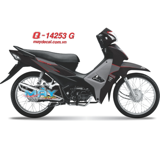 Q 14253 G - WAVE 2017 den xam do red gray black duong net line phoi mau airbrush chi do tuan