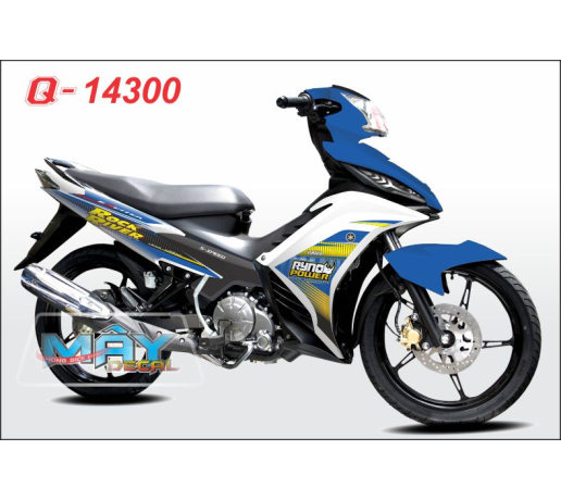 Q 14300 - EX 2011 trang xanh gp white blue rock river ryno power logo vang yellow soc duong net