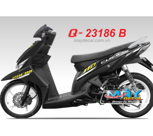 Q 23186 B - Click cu RACING den black vang yellow soc line