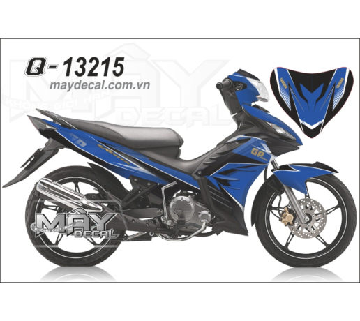 Q 13215 EX GP 3d xanh gp den blue black duong net line