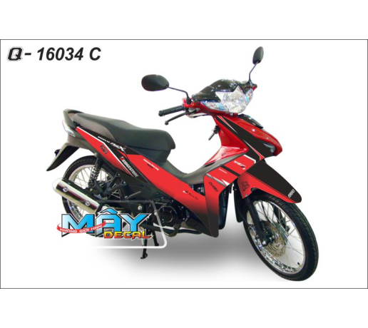 Q 16034 C WAVE RSX  trang do red white m1 brigdestone