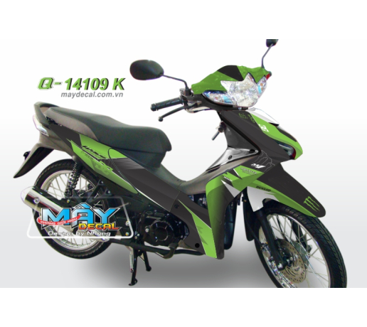 Q 14109 K - WAVE RSX 2010 xanh z1000 den green black monster quy dau cao DG