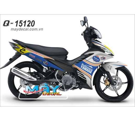 Q 15120 Exciter 2011 trang xanh gp white blue rothmans showa