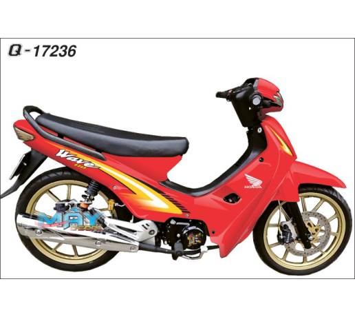 Q 17236 WAVE duong net line do red vang yellow