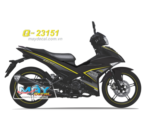 Q 23151 - Ex 150 ZR vang yellow den black xam gray yamaha soc duong net line 