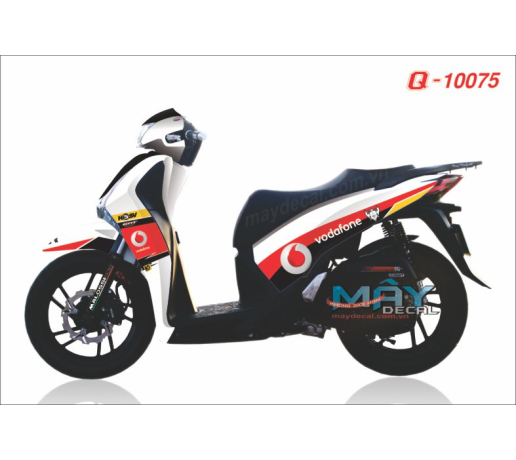 Q 10075 SH VODAFONE trang white vang cam logo duong net line