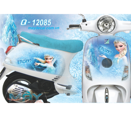Q 12085 Vespa frozen cartoon hoat hinh disney cong chua bang gia tuyet snow let it go