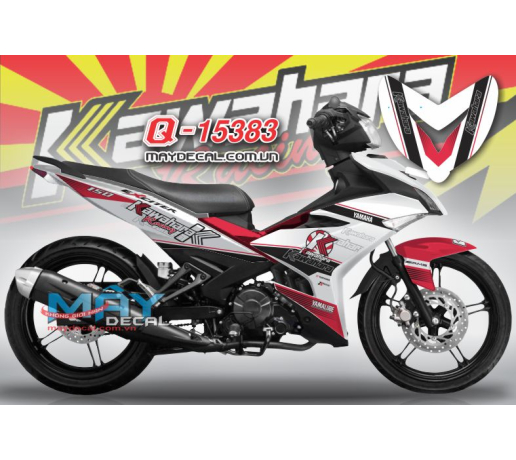 Q 15383 EX 150 KAWAHARA logo k trang do white red