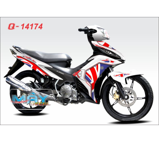 Q 14174 Exciter co flag anh england xanh gp blue do red trang white