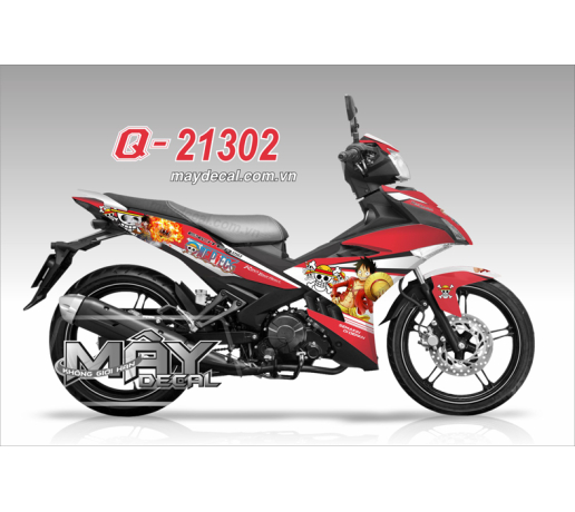 Q 21302 EX 150 den black trang white do red one piece mu rom dau lau  revs your heart lua semakin di