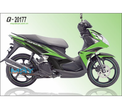 Q 20177 No 5 xanh kawa green den black duong net line logo