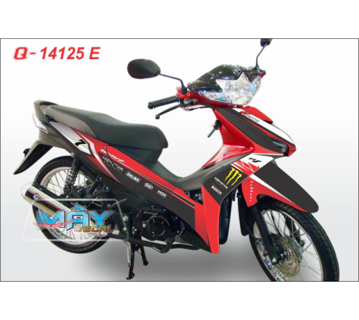 Q 14125 E - WAVE RSX  do trang den red white black monster quy 5speed dau cao