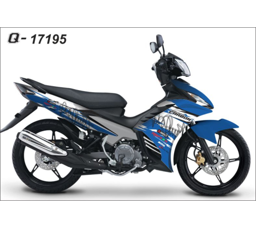 Q 17195 EXCITER chu ki xanh gp trang blue white 