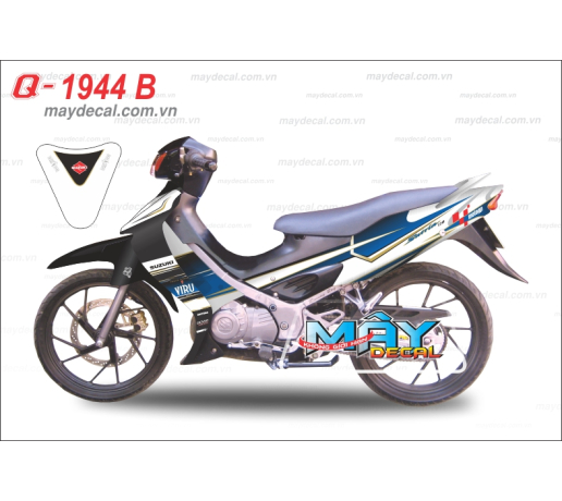 Q 1944 B Satria, xanh trang den, bia viru, beer