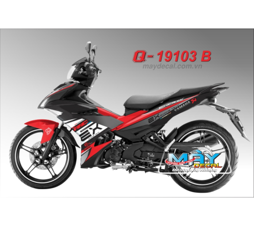 Q 19103 B - Ex 150 RC do den black red chu texr logo