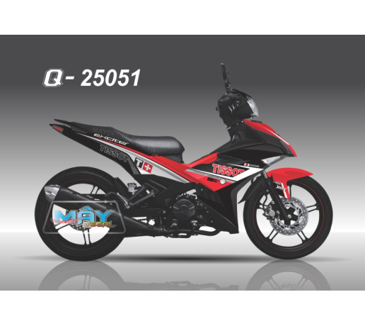 Q 25051 - EX 150 do red den black trang white  xam gray tissot  t chu thap cong 