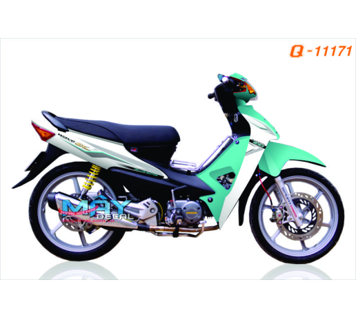 Q 11171 wave alpha duong net tem roi xanh ngoc white trang xam