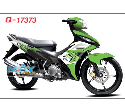 Q 17373 EXCITER 11 trang xanh kawa green white duong net caro motogp yamaha logo