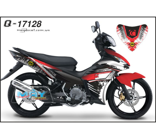 Q 17128 EX vet son muc ink paint trang den do red white black mat trang moon so motul