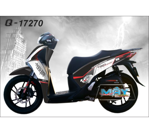 Q 17270 SH dau van tay  dua do red black den duong net line