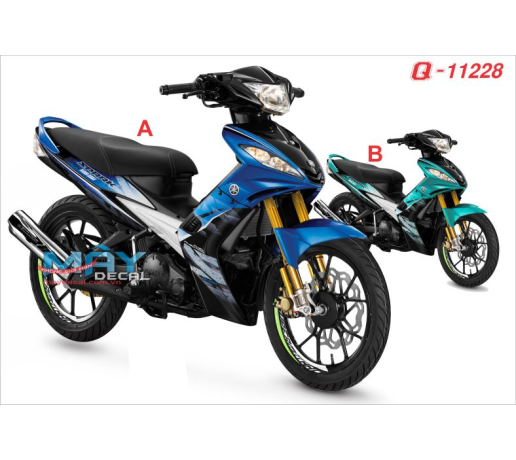 Q 11228 Exciter 2010 trang xanh gp blue white tem zin tem roi