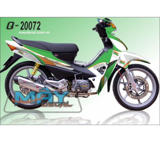 Q 20072 Wave @ HRC xanh la green trang white duong net line soc logo