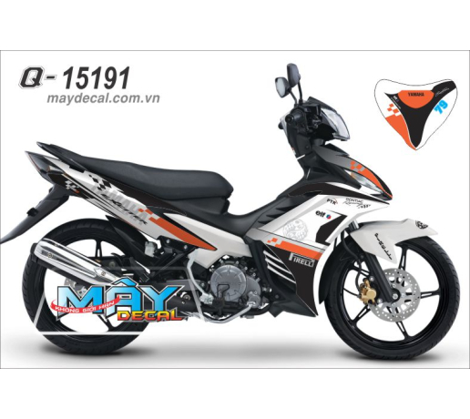 Q 15191 exciter trang cam den black white organe caro yamaha logo
