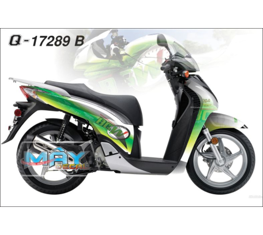 Q 17289 B SH 2009 bgw xanh la vang trang white green