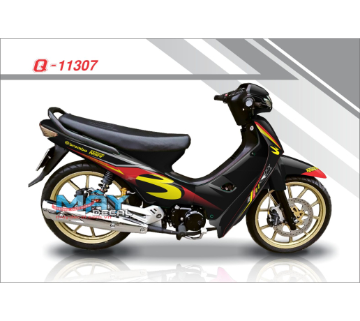 Q 11307 WAVE DOI DAU vang yellow den black do red xam gray moc cau brembo mivi 