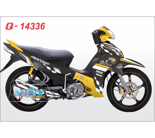 Q 14336 - JU 2011 caro motogp den black vang yellow duong net line
