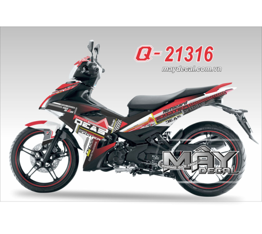 Q 21316 EX 150 den black trang white vang yellow do red  race demon  deas motocard  sportbike  ohlin