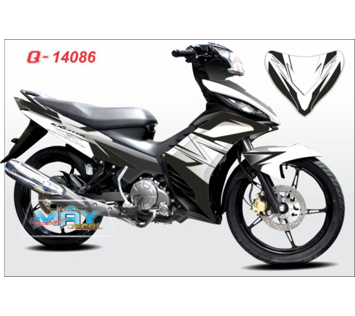 Q 14086 EXCITER duong net line trang den black white