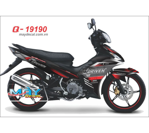 Q 19190 Ex 2011 driven banh rqang den do red black logo
