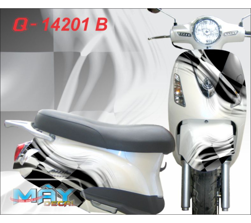 Q 14201 B - ELIzabeth  trang white black den duong net line