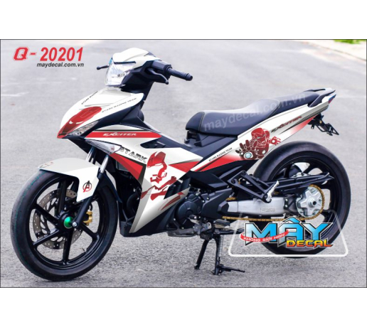 Q 20201 EX 150 iron man do trang white red  nguoi sat phim mavel hoat hinh