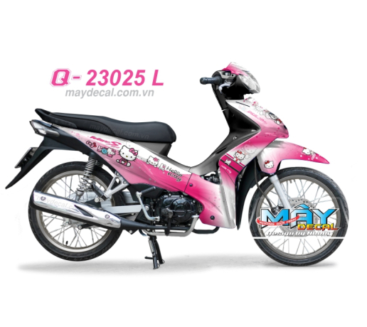 Q 23025 L - WAVE S 110 Bung Truoc lien hello kitty meo cat nhat ban japan hoat hinh cartoon hong tra
