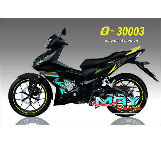 Q-30003 WINNER XANH DEN 150 black vang yellow chi to ong