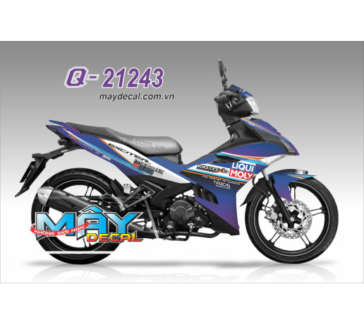 Q 21243 EX 150 LIQUI MOLY tim xanh gp purple blue  100% xox logo focal