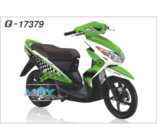 Q 17379 LUVIAS caro trang white xanh la kawa z duong net line logo yamaha