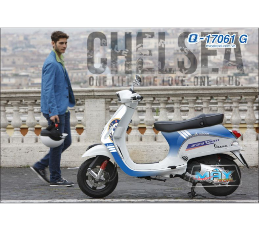 Q 17061 G VESPA LX chelsea adidas samsum arena trang xanh GP blue white club 