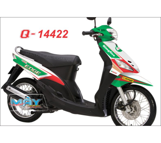 Q 14422 MIO tem dau edge logo trang xanh la green white
