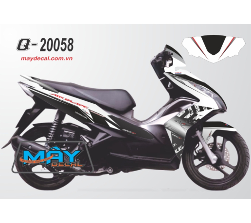 Q 20058 Air blade trang white den black cham vet son phoi mau soc duong net line