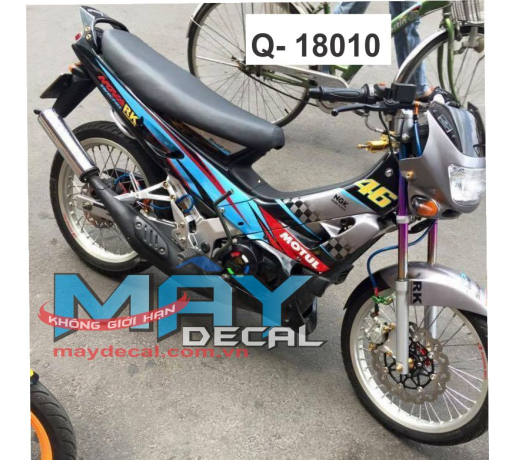 Q- 18010 NOVA DASH RK MOTUL RACING 46 CARO DEN BAC XANH