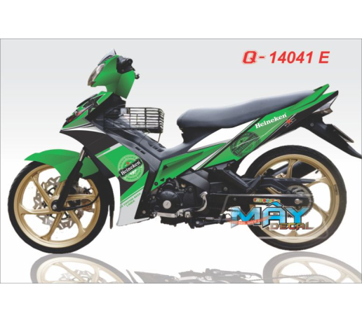 Q 14041 E - exciter bia Heineken xanh la trang beer white logo