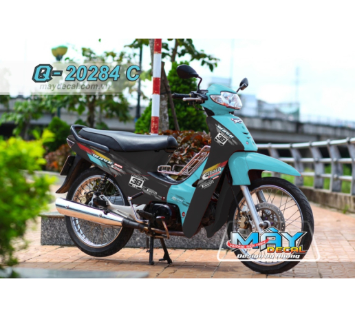 Q 20284 C - WAVE doi dau  xanh ngoc den black logo tem dau so 38 motul eibach