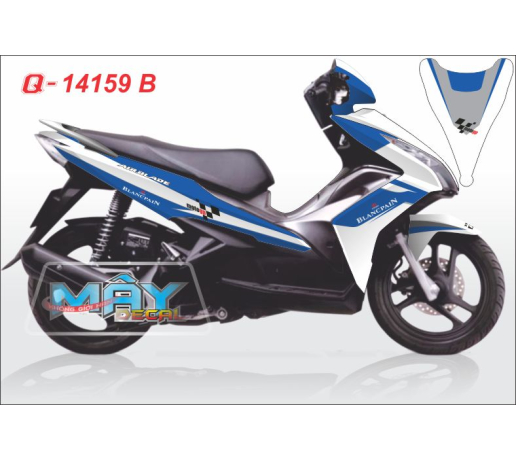 Q 14159 B - air blade 2013 xanh gp trang white blue blacpain motogp