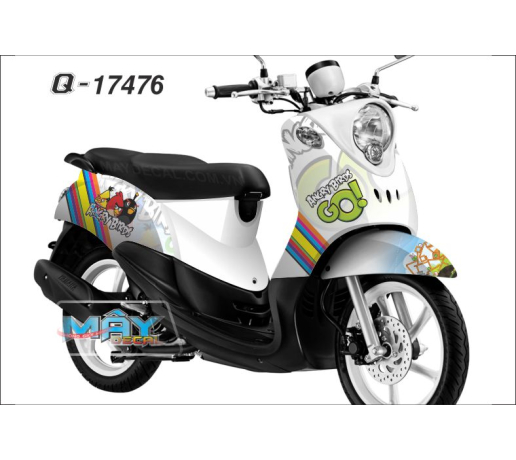 Q 17476 MIO CLASSICO angry bird chim game hoat hinh cartoon trang white