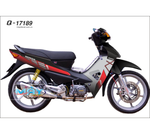 Q 17189 WAVE @ honda soc duong net line do red black den xam gray grey