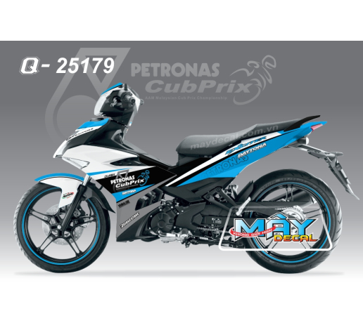 Q 25179 - EX 150 xanh blue den black trang white cubprix petronas daytona