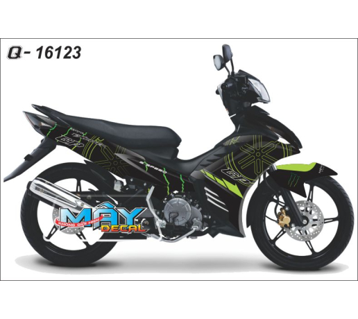 Q 16123 Exciter den xanh z1000 green black monster day cao vet mong tay quy devil logo yamaha soc